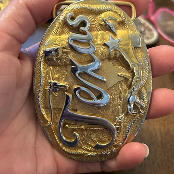 High Mesa Texas 1985 solid bronze belt buckle